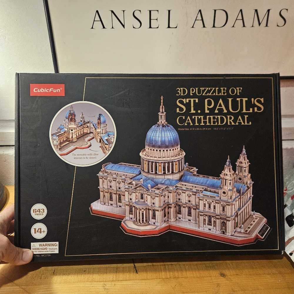 CubicFun 3D Puzzle of St. Paul's Cathedral 643pcs Ages 14+ - New Open Box